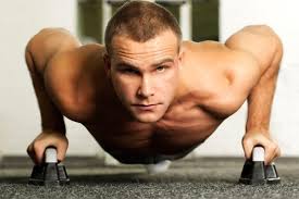 man doing push up