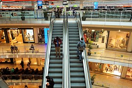 escalator in a mall