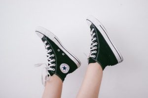 wearing converse shoes