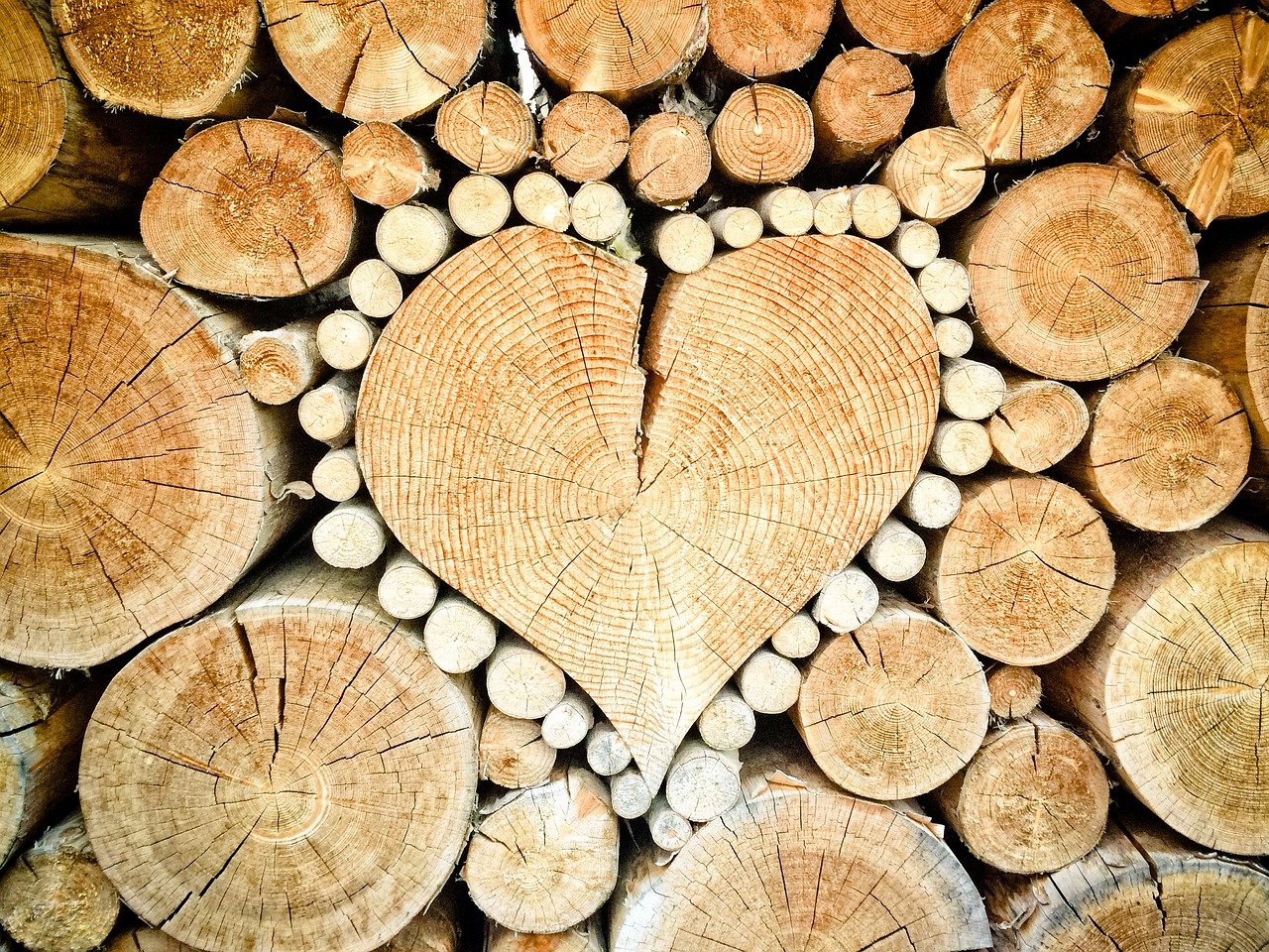 heart log timber